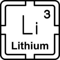 Lithium Line Icon vector