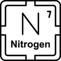 Nitrogen Line Icon vector
