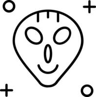 Alien Line Icon vector