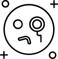 Monocle Line Icon vector