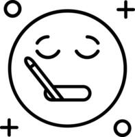 Sick Line Icon vector