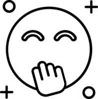 Blush Line Icon vector