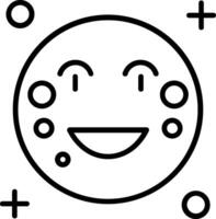 Moon Line Icon vector