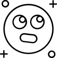 Rolling eyes Line Icon vector