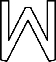 Small w Icon vector