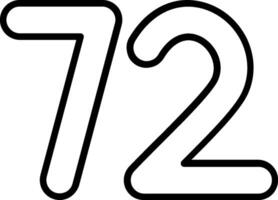 Seventy two Line Icon vector