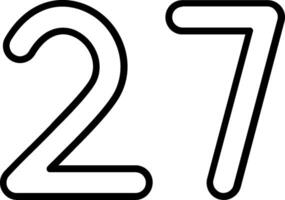 Twenty seven Line Icon vector