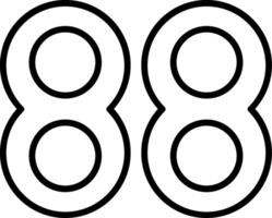 Eighty eight Line Icon vector