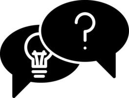 Problem Finding Glyph Icon vector