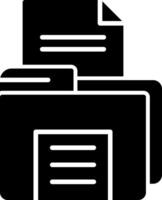 Open File Glyph Icon vector