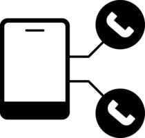 Automatic Call Distributor Glyph Icon vector