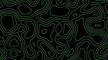 Green lines topography, seamless loop motion graphic, abstract digital shiny texture wave movement background video