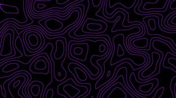 roxa linhas topografia, desatado ciclo movimento gráfico, abstrato digital brilhante textura onda movimento fundo video