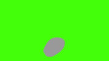 Loner meteoroid stone, falling meteor motion graphics with green screen background video