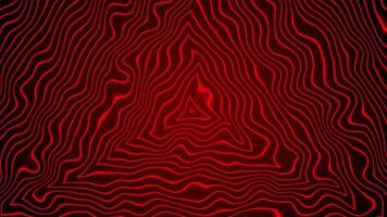 Red triangular wavy lines seamless loop motion graphic, abstract digital psychedelic shiny texture wave movement background video