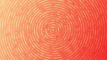 Orange gradient color circle lines seamless loop motion graphic, abstract digital psychedelic shiny texture wave movement background video