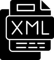 XML File Glyph Icon vector