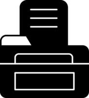 Open File Glyph Icon vector
