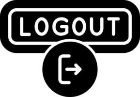 Logout Glyph Icon vector