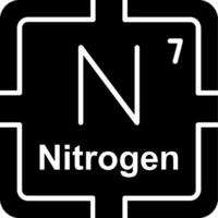 Nitrogen Glyph Icon vector