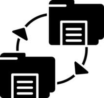 Files Exchange Glyph Icon vector