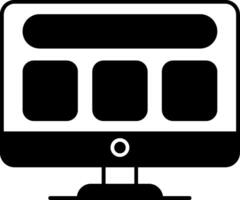 Web Template Glyph Icon vector