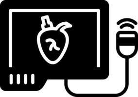 Echocardiogram Glyph Icon vector
