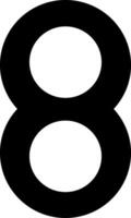 Eight Glyph Icon vector