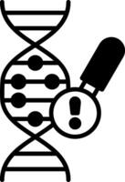 Genetics Problem Glyph Icon vector