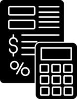 Expense Calculation Glyph Icon vector