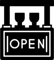 Open Bar Glyph Icon vector