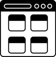 Webpage Glyph Icon vector