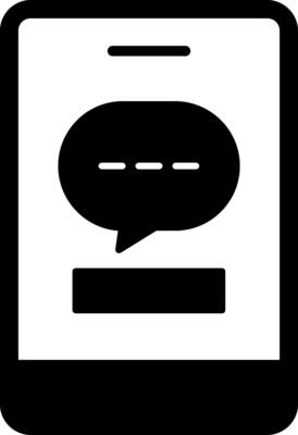 Phone Message Glyph Icon