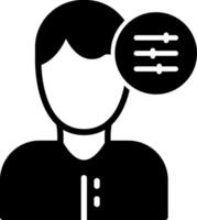 Self Control Glyph Icon vector