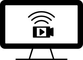 Monitoring Glyph Icon vector