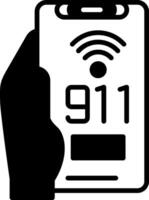 Emergency Call Glyph Icon vector