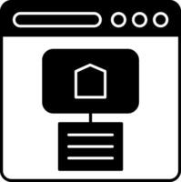 Site Map Glyph Icon vector