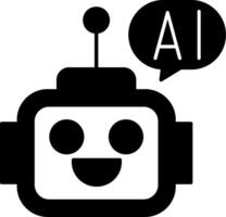 Ai Assistant Glyph Icon vector