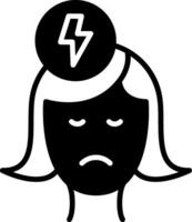 Anxiety Glyph Icon vector