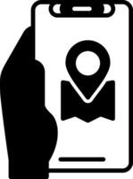 Location App Glyph Icon vector