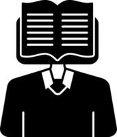 Learning Glyph Icon vector