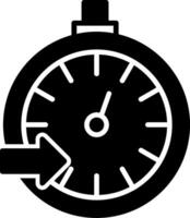 Pace Clock Glyph Icon vector