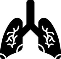 Bad Lungs Glyph Icon vector
