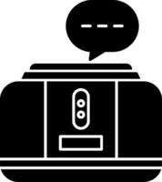 Virtual Assistant Glyph Icon vector