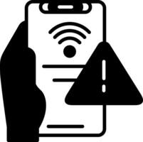 No Wifi Glyph Icon vector