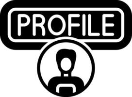 User Profile Glyph Icon vector