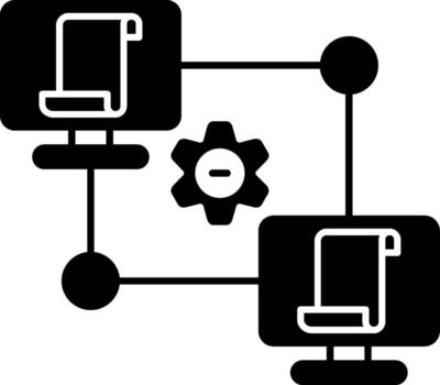 Data Remote Access Glyph Icon vector