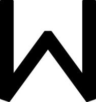 Capital W Icon vector