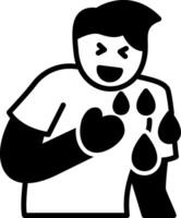 Hemoptysis Glyph Icon vector