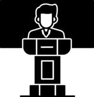 Lecture Glyph Icon vector